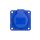 Gniazdo tablicowe 10/16A 2P+Z 230V /70x70/ niebieskie IP54 104-7B