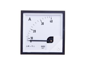 Amperomierz analogowy prądu przemiennegoo tablicowy EA17 72x72 40A do pomiaru bezporedniego