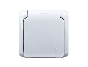 FORIX Gniazdo pojedyncze z/u 16A IP44 z przesłonami szare 782395