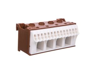 Blok samozacisków QC 63A brązowy 18 przyłączy 33x75x34mm KN18P