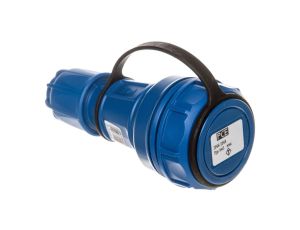 Gniazdo przenośne z pokrywą 10/16A 2P+Z 230V IP68 niebieska NAUTILIUS 20241-b