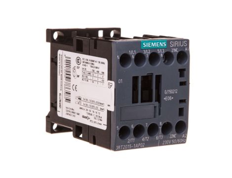 Stycznik mocy 7A 3P 230V AC 0Z 1R S00 3RT2015-1AP02