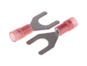 Konektor zaciskowy płaski Izolowane, M6 (1/4), Czerwony 16AWG 1.5mm2 22AWG 0.5mm2 RS PRO /100szt./