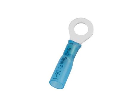 Zacisk oczkowy rozmiar przewodu 2.5mm2 O 6.4mm izolowany średnica wew 6.4mm Niebieski RS PRO /100szt./