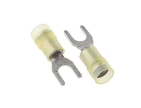 Konektor zaciskowy płaski Izolowane, M5 (10), Żółty 10AWG 6mm2 12AWG 4mm2 RS PRO /100szt./