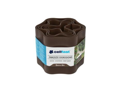 OBRZEŻE OGRODOWE BRĄZOWE 15CM*9M