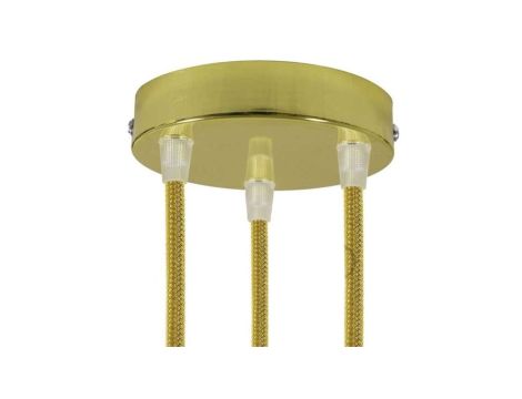 ROZETA DECO 3X METAL CYLINDER ZŁOTA