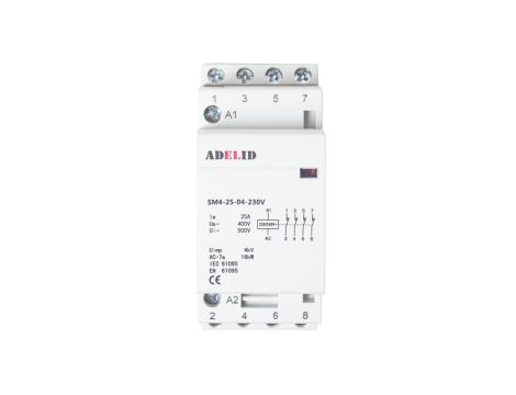 Stycznik modułowy 25A 230V 4xNC SM4 25-04-230V