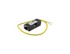 Ogranicznik przepięć dla urządzeń Gigabit Ethernet 10/100/1000 Mbps oraz PoE PASSIVE / 802.3af / 802.3at 1 kanał ekranowane RJ45