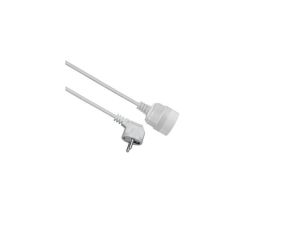 Przedłużacz 1-gniazdowy, 5m, 3x1,0mm OWY biały 28213