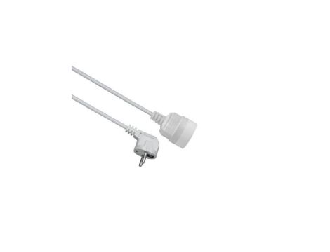 Przedłużacz 1-gniazdowy, 5m, 3x1,0mm OWY biały 28213