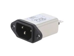 Złącze zasilające AC męskie 3A 250VAC C14 (E) 2,5mH FN9222-3-06