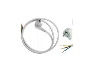 VIPlast Przewód OMY 3x1,5 5m z wtyczką kątową uni-schuko biały