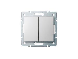 Kanlux Mowion LOGI 02-1022-102 biały Łącznik zwierny podwójny, śrubowy