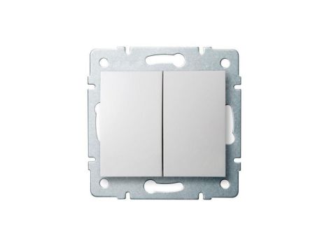 Kanlux Mowion LOGI 02-1022-102 biały Łącznik zwierny podwójny, śrubowy