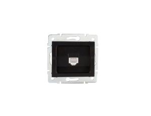 Kanlux Mowion LOGI 02-1400-042 czarny mat, Gniazdo komputerowe pojedyncze (RJ45Cat 6 Jack)