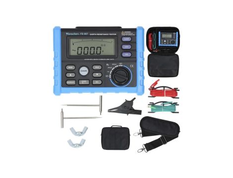 Miernik rezystancji uziemienia tester cyfrowy LCD ze świadectwem wzorcowania FORSCHER FS907