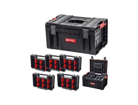 Skrzynka narzędziowa PRO TOOLBOX + 5 x Organizer TWO MULTI 257x181x65mm QBRICK SYSTEM
