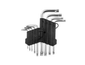 Klucze Torx krótkie T10-T50 stal CrV (zestaw 9 szt.) 35D960