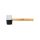 Młotek gumowy 680g śr. 63mm czarno-biała guma trzonek drewniany 02A355