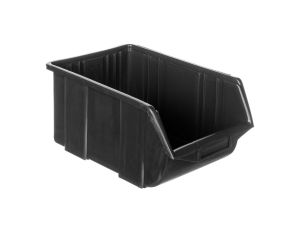 Pojemnik magazynowy plastikowy 36x22,5x16,5cm czarny 79R184