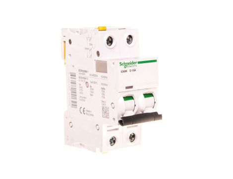 Wyłącznik nadprądowy 2P D 10A 6kA AC iC60N-D10-2 A9F05210