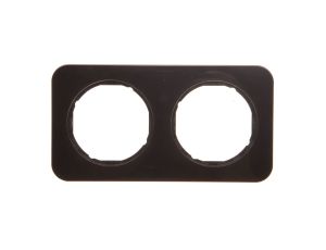 Berker R.1 Ramka podwójna czarny, połysk 10122145