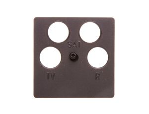 K.1 Płytka centralna do gniazda antenowego 4-wyjściowego antracyt B.1/B.3/B.7 Glas 14841606