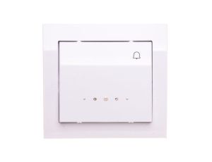 KIER Przycisk /dzwonek/ z podświetleniem biały ŁP-6WS/00