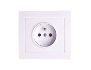 KIER Gniazdo pojedyncze z/u białe GP-1WZ/00