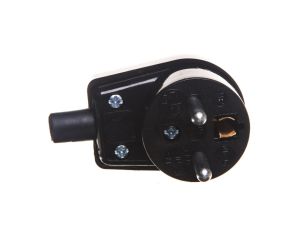 Wtyczka kątowa z uziemieniem 16A 250V czarna WB-6 3300-02