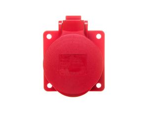 Gniazdo tablicowe 16A 5P 400V /75x75/ czerwone IP44 TWIST 315-6f7