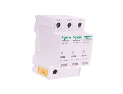 Ogranicznik przepięć Typ T2 3P 65kA ze stykiem pomocniczym iPRD-65r-65kA-350V-3P A9L65301