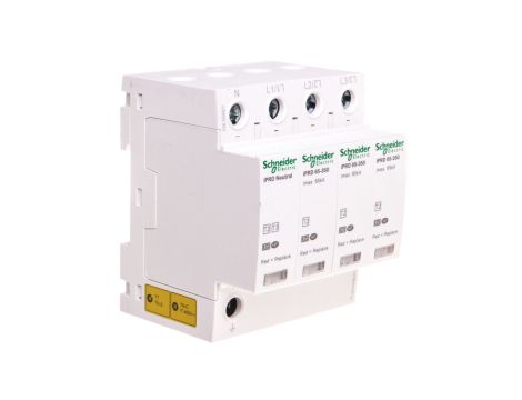 Ogranicznik przepięć Typ T2 3P+N 65kA ze stykiem pomocniczym iPRD-65r-65kA-350V-3PN A9L65601