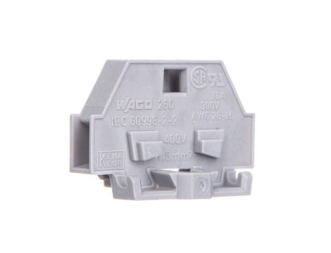 Złączka 2-przewodowa 1,5mm2 5mm szara z mocowaniem śrubowym 260-301 /50szt./