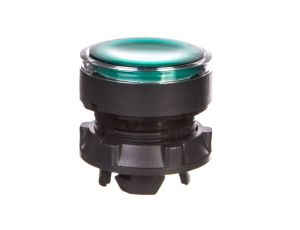 Główka przyc. kryta ziel. podśw. O22 push-push zing. LED ZB5AH033