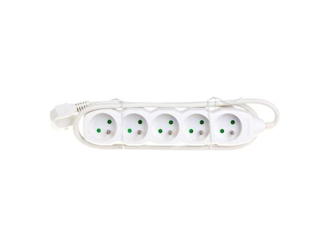 Przedłużacz 5-gniazd z/u 1,5m /H05VV-F 3G1/ biały P0511