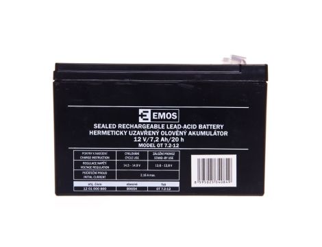 Akumulator ołowiowy AGM 12V 7,2Ah F4,7 B9654