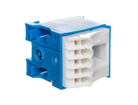 Blok samozaciskow 63A QC niebieski 6 przyłączy 33x30x34mm KN06N