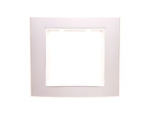 Berker B.3/B.7 Glas Ramka pojedyncza aluminium/śnieżnobiała 10113904