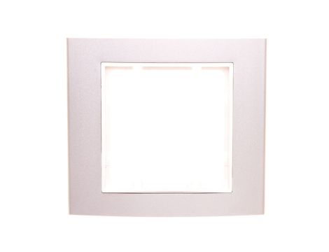 Berker B.3/B.7 Glas Ramka pojedyncza aluminium/śnieżnobiała 10113904