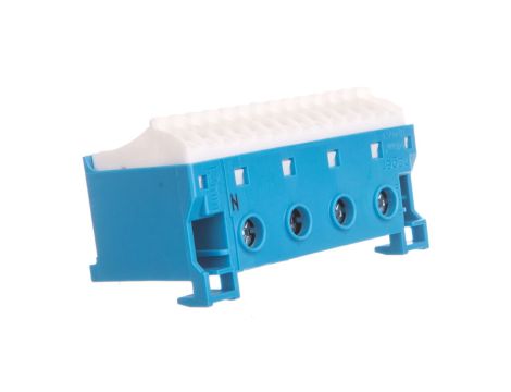 Blok samozaciskow 63A QC niebieski 18 przylaczy 33x75x34mm KN18N