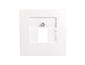 Berker B.1/B.3/B.7 Glas Element centralny do gniazda TAE i głośnikowego śnieżnobiały 10331909