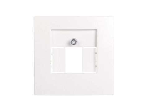 Berker B.1/B.3/B.7 Glas Element centralny do gniazda TAE i głośnikowego śnieżnobiały 10331909