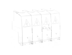 Osłona przyłączy górna i dolna 4P dla rozłączników rozmiar 4 HZC218