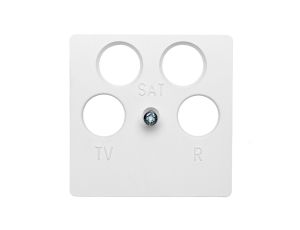 Berker Q.1 Płytka centralna do gniazda antenowego 4-wyjściowego śnieżnobiała 14841909