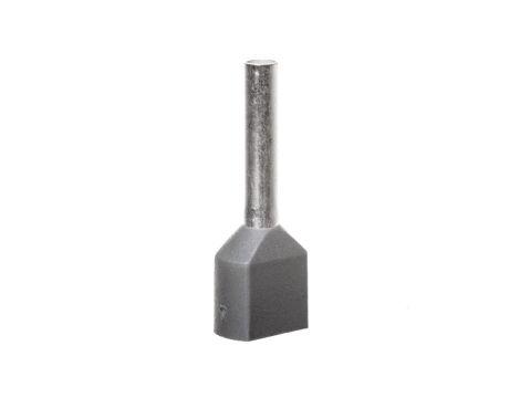 Tulejka kablowa izolacyjna podwójna 0,75mm2, AI-TWIN 2X 0,75-10 GY tulejki o długości 10mm, kolor szary 3200975 /100szt./