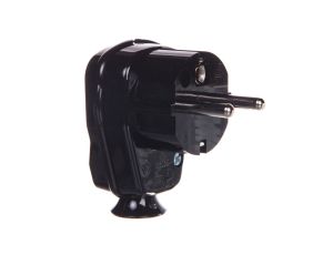 Wtyczka kątowa rozbieralna z/u 16A 2P AWA-5 czarna 51.11