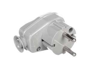 Wtyczka kątowa rozbieralna z przełącznikiem i wskaźnikiem z/u 16A 2P IP44 AWA-ŁKB szara 51.27