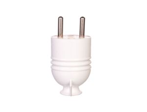 Wtyczka prosta rozbieralna z uchwytem z/u 16A 2P AWA-W1 biała 51.60